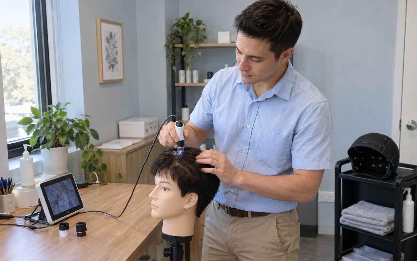 Illustrative Hair & Scalp-Care Centers equipment setting
